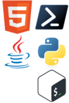 Powershell Python Html Java logo